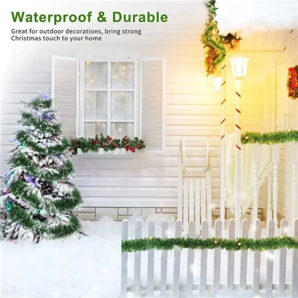 17 Feet Christmas Garland Christmas Decorations, Outdoor Christmas Decor